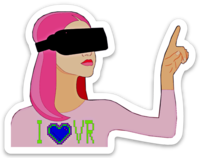 VR Sticker Girl