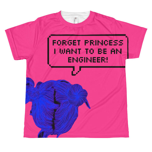 Forget Princess Be an Engineer Youth Power Pink T-Shirt